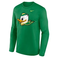 Men's Nike Green Oregon Ducks Primetime Alternate Logo Legend Long Sleeve T-Shirt