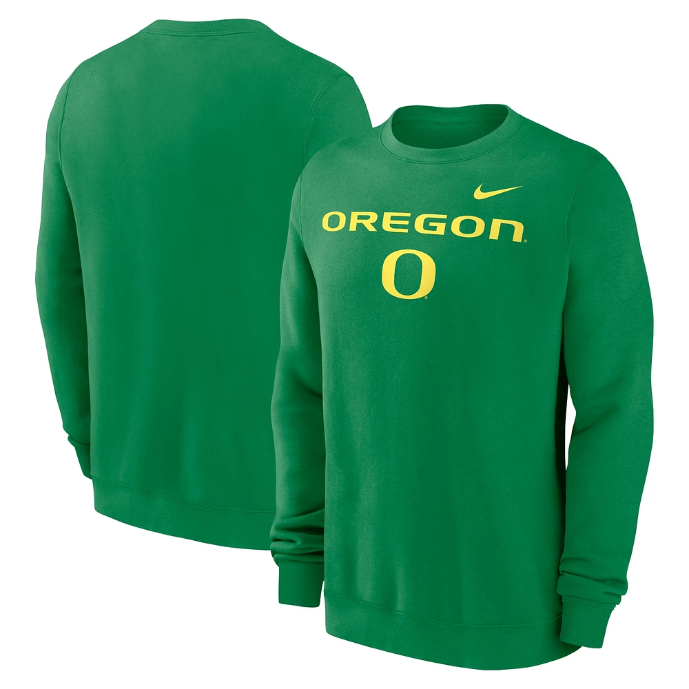 Men's Nike Green Oregon Ducks Primetime Primary Stack Pullover Sweatshirt