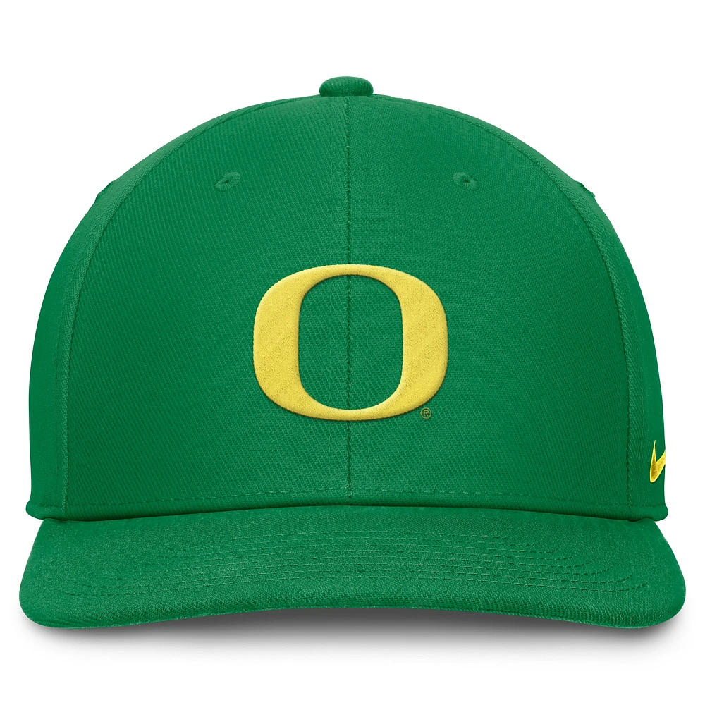 Casquette Snapback Nike Pro Bill Performance pour homme, verte, Oregon Ducks