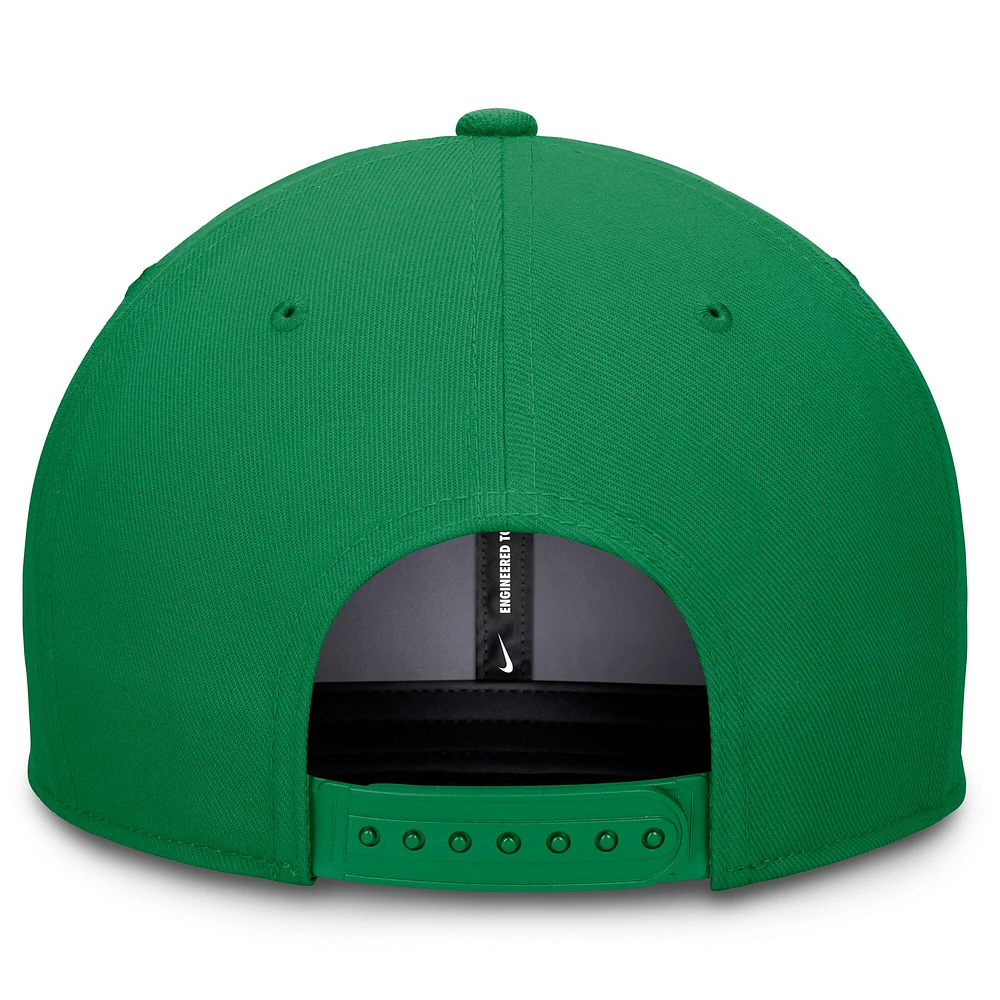 Casquette Snapback Nike Pro Bill Performance pour homme, verte, Oregon Ducks