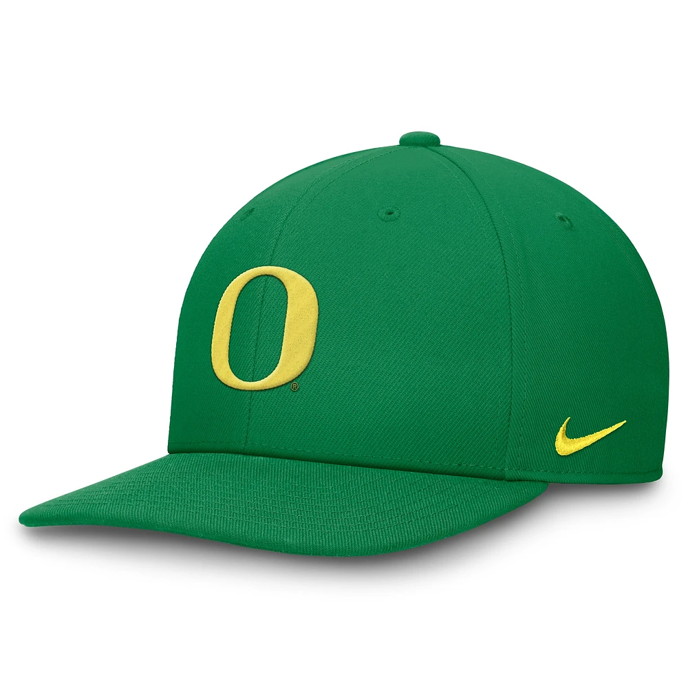 Casquette Snapback Nike Pro Bill Performance pour homme, verte, Oregon Ducks
