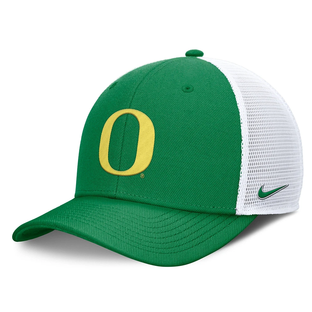 Casquette ajustable Nike Green Oregon Ducks Rise Structured Trucker pour homme