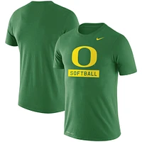 T-shirt de performance coupe slim Nike pour hommes, vert, Oregon Ducks, Softball Drop Legend