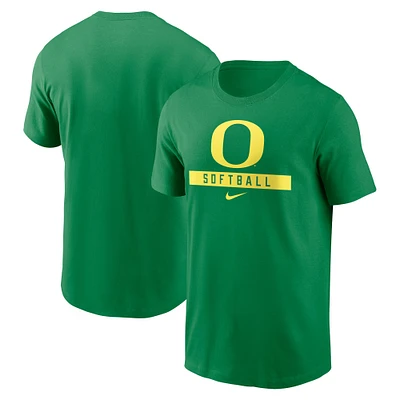 T-shirt de softball Nike pour hommes des Ducks l'Oregon vert