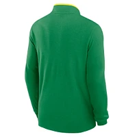 Men's Nike  Green Oregon Ducks Victory Performance Half-Zip Top