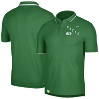 Polo performance Nike Oregon Ducks Wordmark vert pour homme