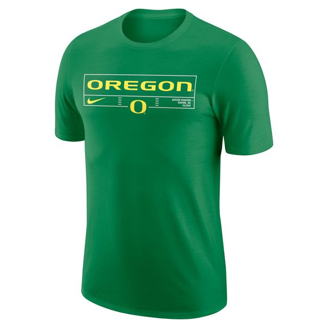 T-shirt Nike Oregon Ducks Wordmark Stadium pour homme vert