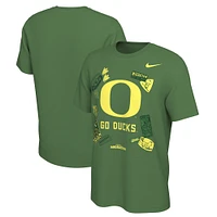 Men's Nike  Green Oregon Ducks x Migration Stickers T-Shirt