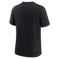 T-shirt Nike Heather Black Oregon Ducks Blitz Legacy Primary Tri-Blend pour homme