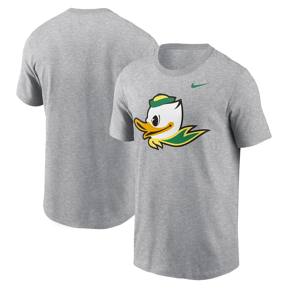 Men's Nike Heather Gray Oregon Ducks Primetime Alternate Logo T-Shirt