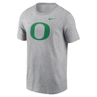 Men's Nike Heather Gray Oregon Ducks Primetime Evergreen Logo T-Shirt