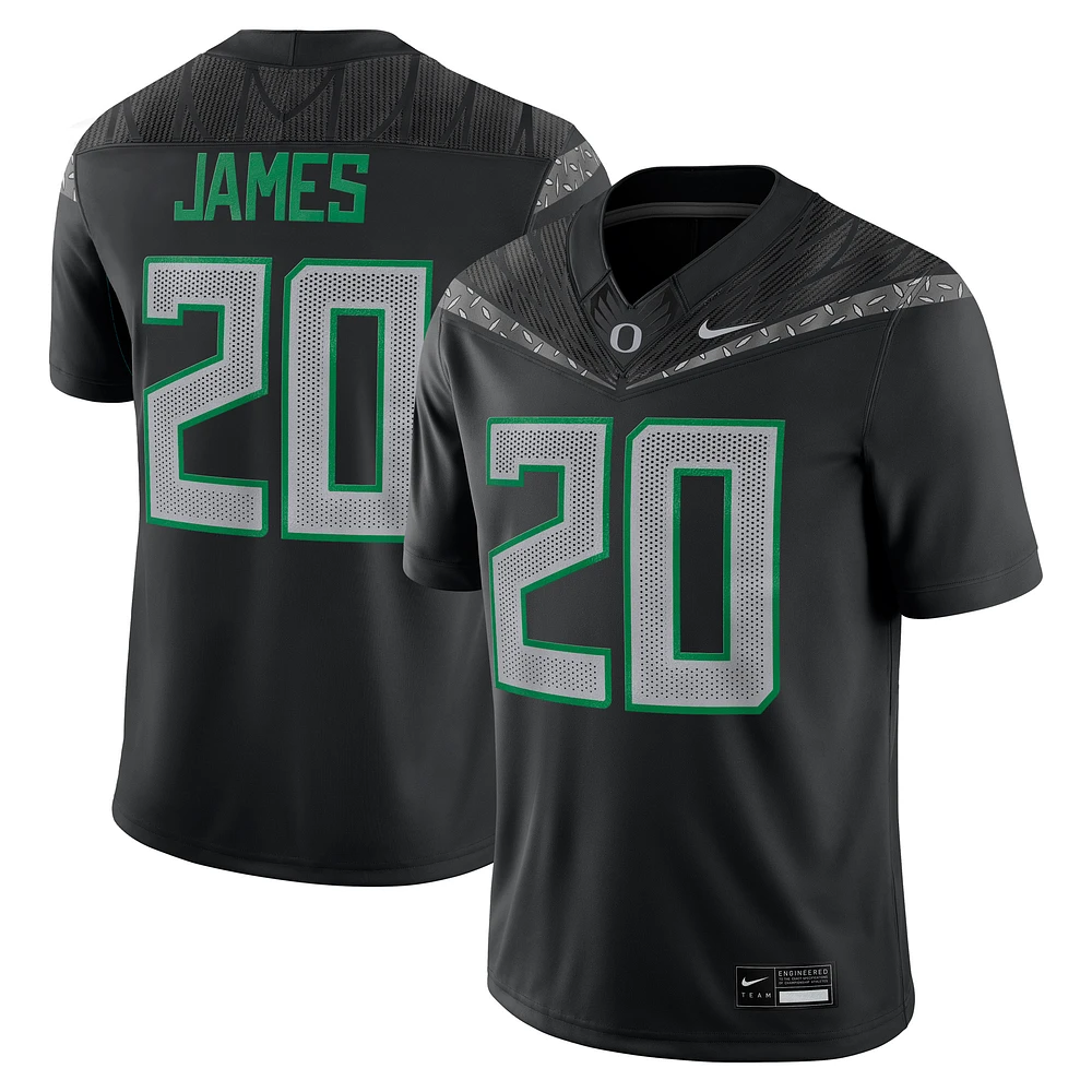 Maillot de football Nike Jordan James pour homme, noir, Oregon Ducks NIL