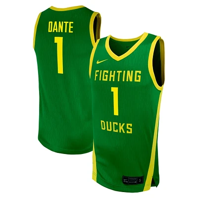 Men's Nike N'Faly Dante Green Oregon Ducks NIL Basketball Replica Player Jersey