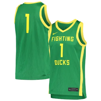 #1 Oregon Ducks Nike Replica Basketball Jersey - Green