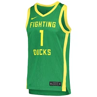 Men's Nike #1 Green Oregon Ducks Replica Basketball Jersey