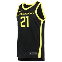 Maillot de basket-ball réplique l'équipe Nike #21 des Ducks l'Oregon noir pour homme