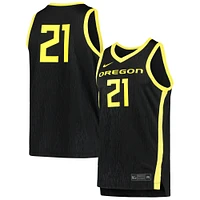 Maillot de basket-ball réplique l'équipe Nike #21 des Ducks l'Oregon noir pour homme