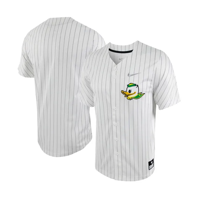 Nike Men's Florida Gators White Pinstripe Full Button Replica Baseball Jersey, Small