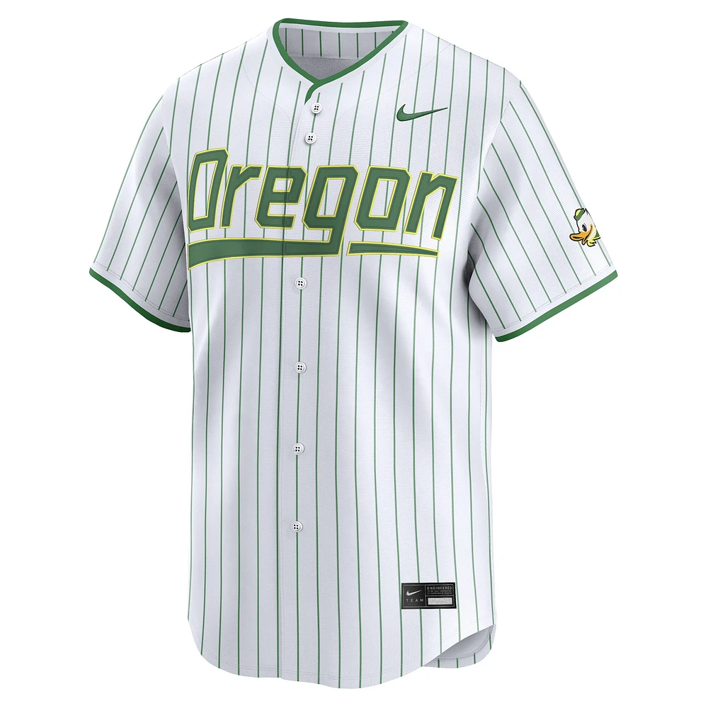 Men's Nike White Oregon Ducks College Limited Baseball Jersey