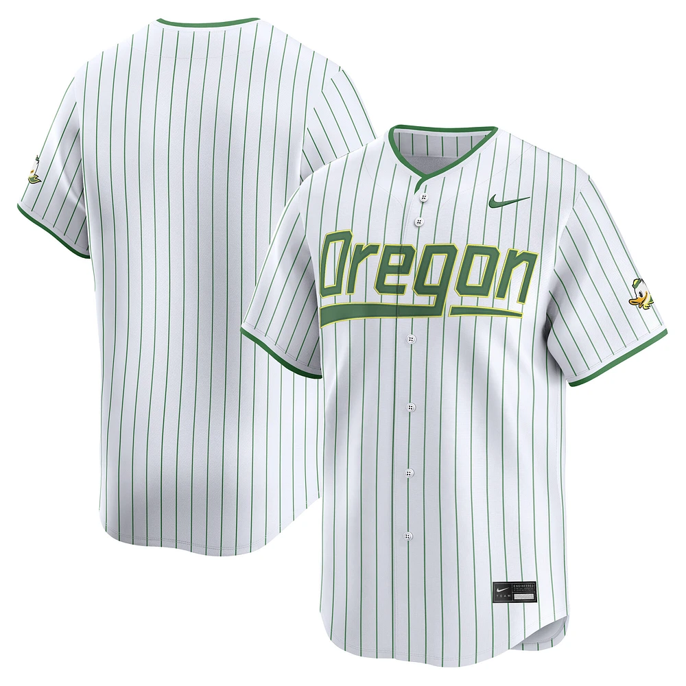 Men's Nike White Oregon Ducks College Limited Baseball Jersey