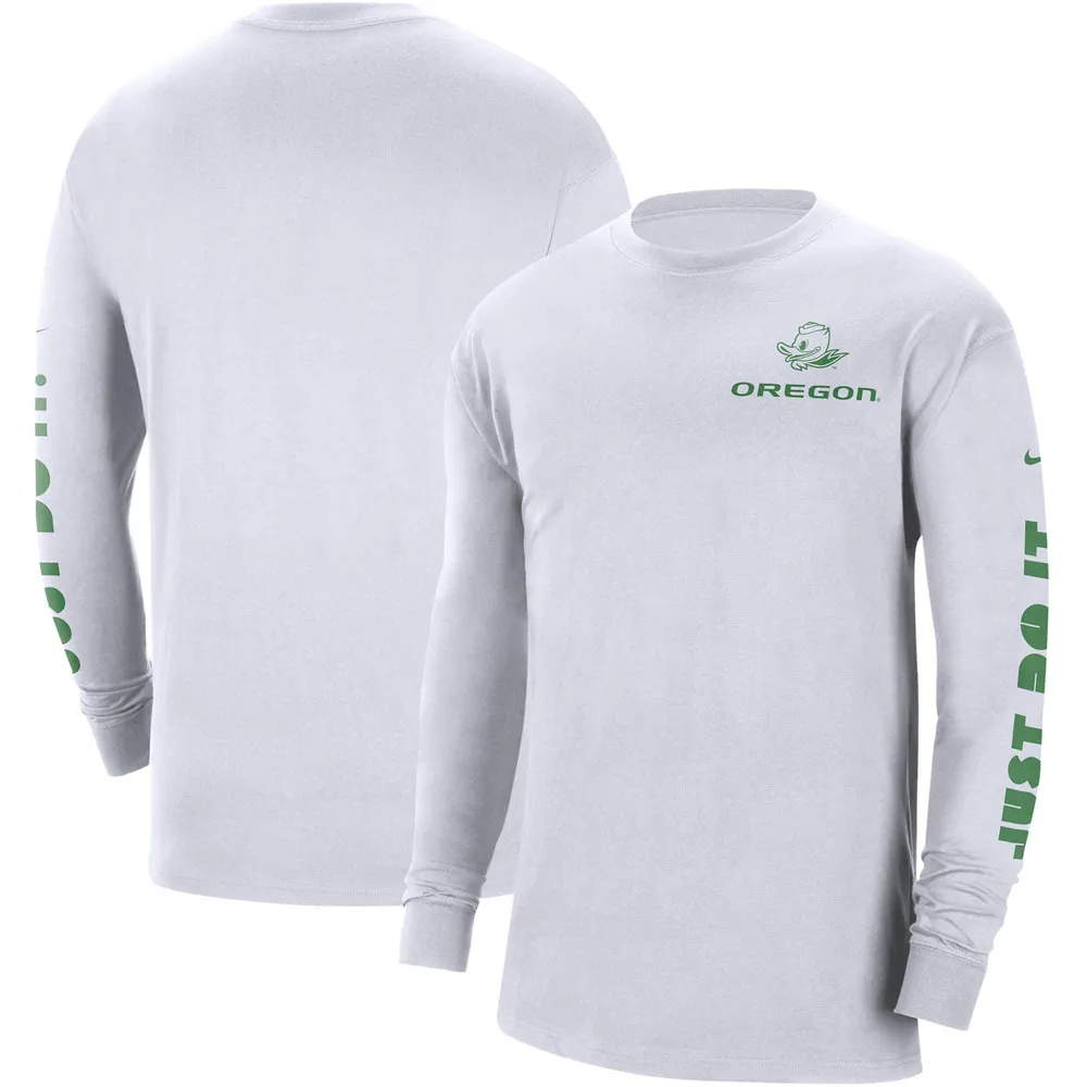 Lids Oregon Ducks Nike Heritage Max 90 Long Sleeve T-Shirt - White