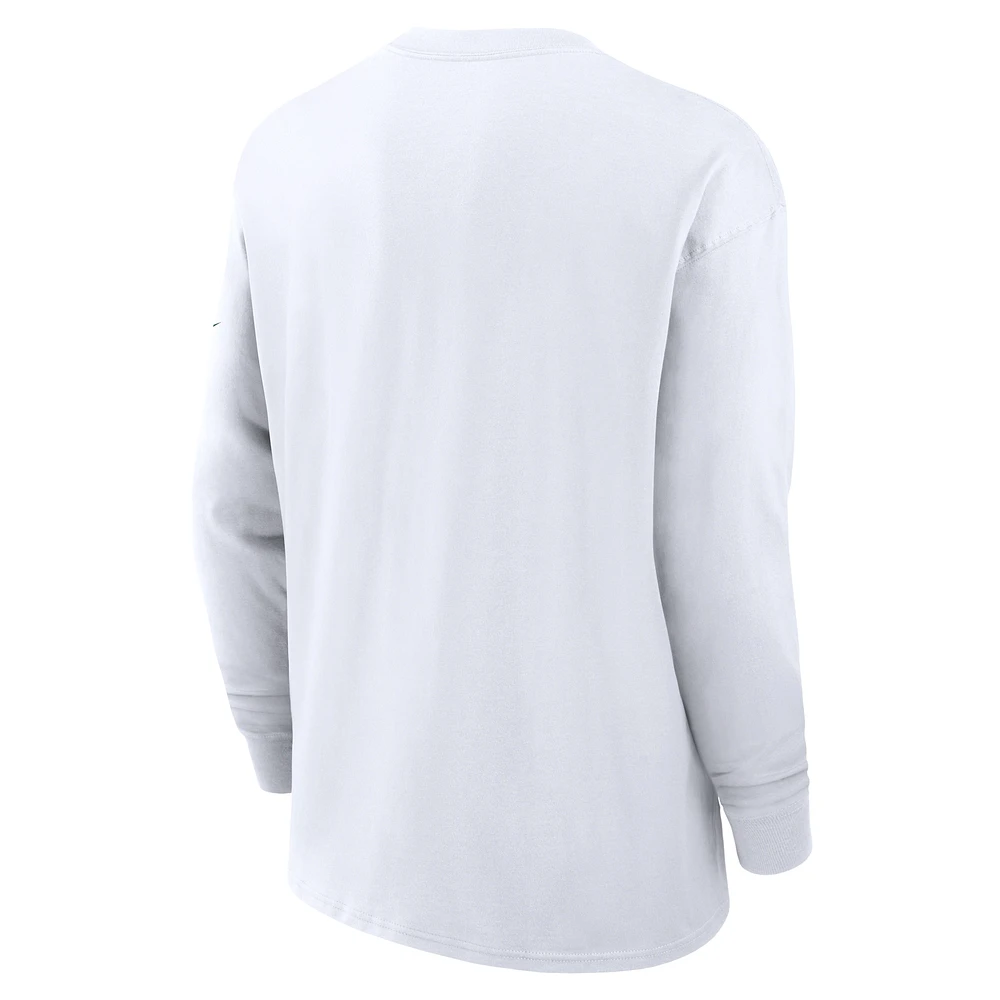 Men's Nike White Oregon Ducks Legacy Max90 Pocket Long Sleeve T-Shirt