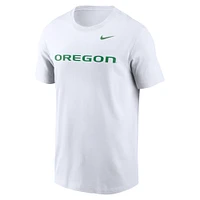 Men's Nike White Oregon Ducks Primetime Wordmark T-Shirt