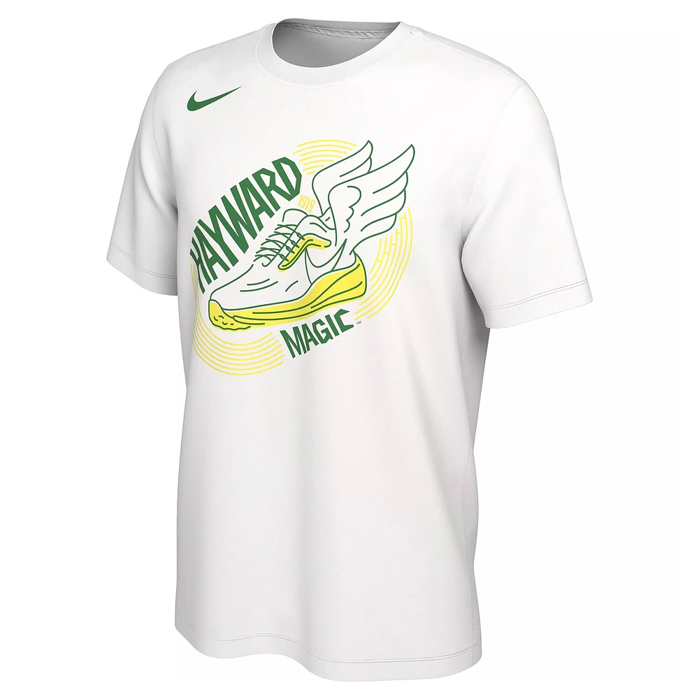 Men's Nike White Oregon Ducks Track & Field Hayward Magic T-Shirt