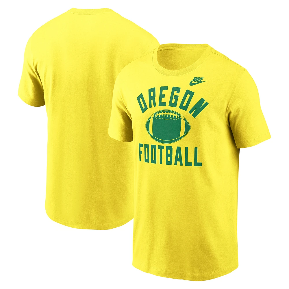 Men's Nike Yellow Oregon Ducks Legacy Football Icon T-Shirt