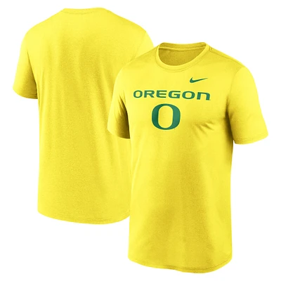 T-shirt Nike jaune Oregon Ducks Lockup Legend Performance pour homme