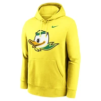 Men's Nike Yellow Oregon Ducks Primetime Alternate Logo Club Fleece Pullover Hoodie