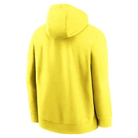 Men's Nike Yellow Oregon Ducks Primetime Alternate Logo Club Fleece Pullover Hoodie
