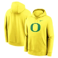 Men's Nike Yellow Oregon Ducks Primetime Club Fleece Pullover Hoodie