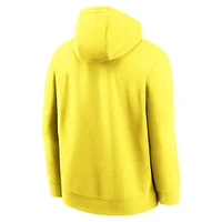 Men's Nike Yellow Oregon Ducks Primetime Club Fleece Pullover Hoodie