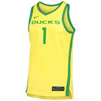 Men's Nike Yellow Oregon Ducks Replica Basketball Jersey