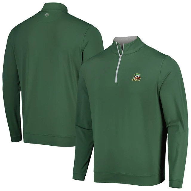 Men's Columbia Green Oregon Ducks Lodge Quarter-Zip Hoodie