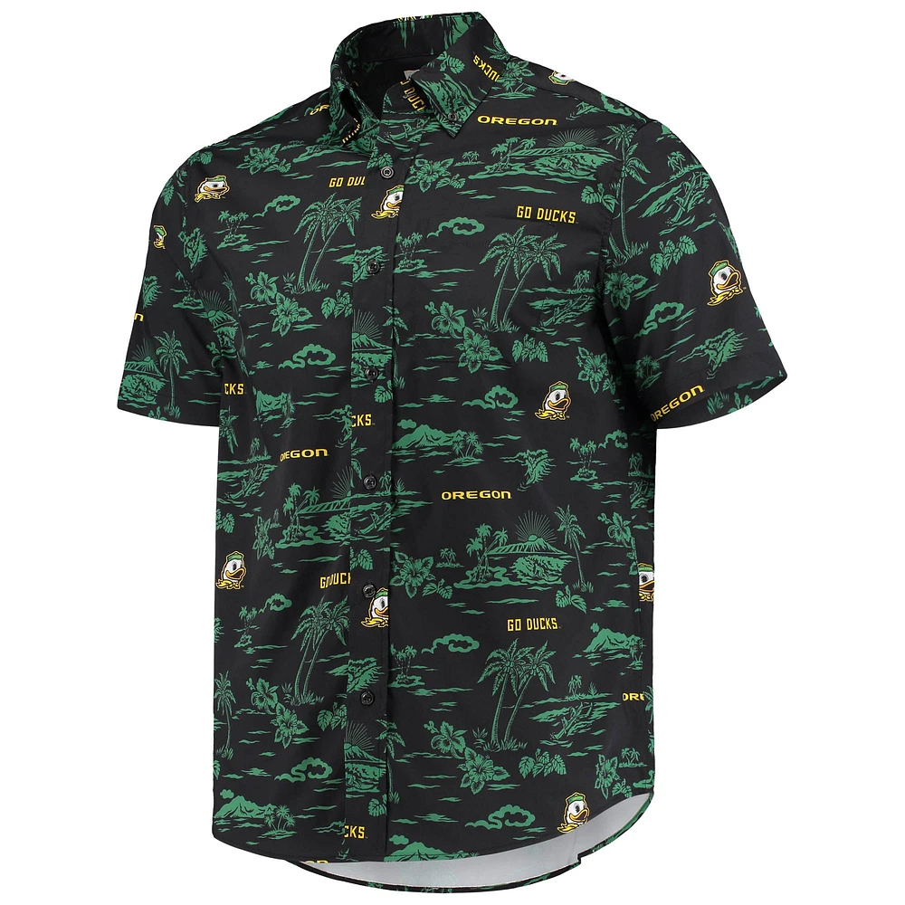 Men's Reyn Spooner Black Oregon Ducks Classic Button-Down Shirt