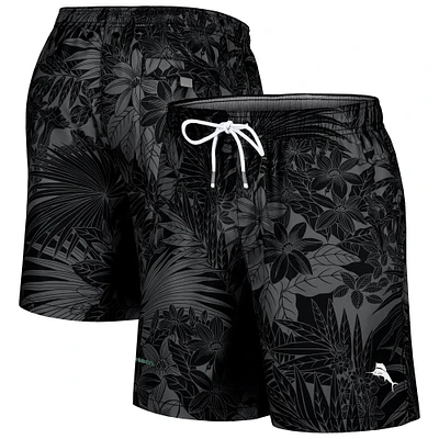 Men's Tommy Bahama Black Oregon Ducks Santiago Palms Board Shorts