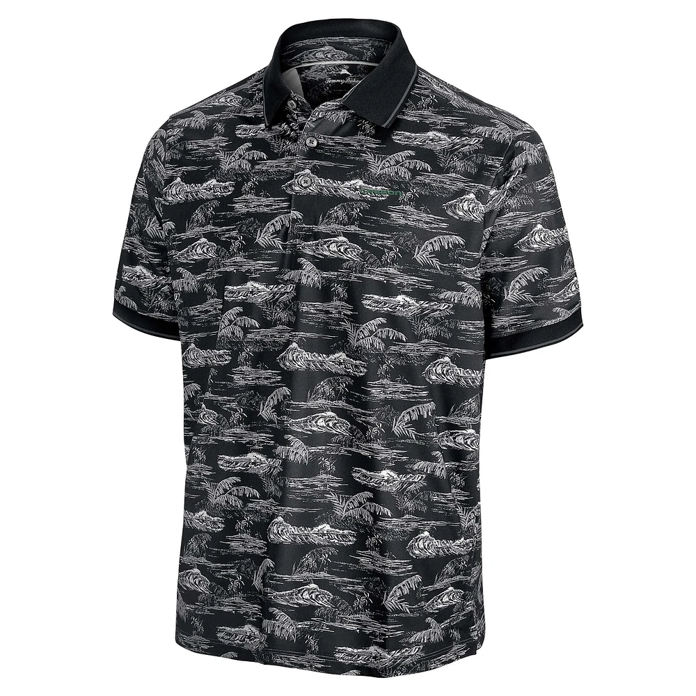 Men's Tommy Bahama Black Oregon Ducks Sport Bay View IslandZone Polo