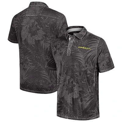 Polo Tommy Bahama noir pour homme des Oregon Ducks Sport Santiago Paradise