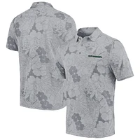 Polo Tommy Bahama gris Oregon Ducks Miramar Blooms pour hommes