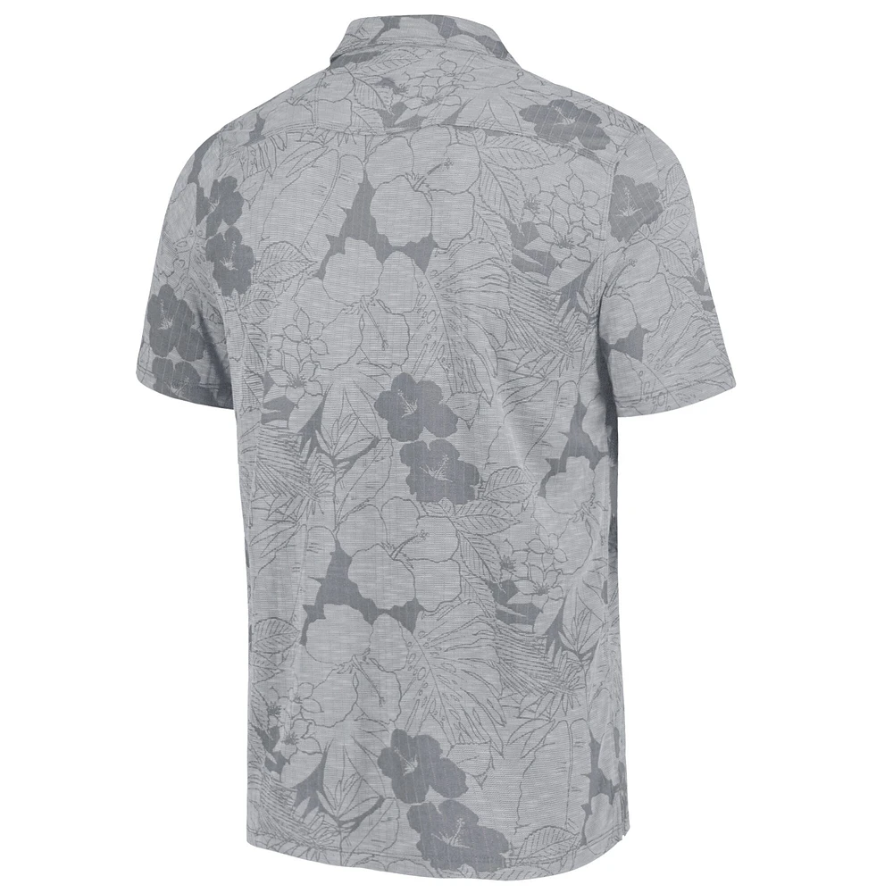 Polo Tommy Bahama gris Oregon Ducks Miramar Blooms pour hommes