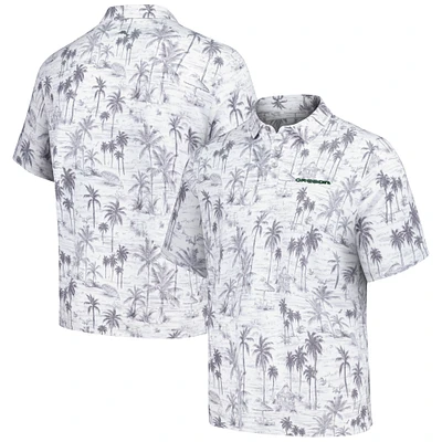 Polo tri-mélange Tommy Bahama pour hommes, gris, Oregon Ducks Sport Cabana Shores IslandZone