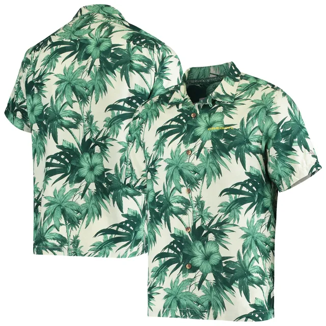 Men's Tommy Bahama Green Oregon Ducks Sport Jungle Shade Camp Button-Up  Shirt