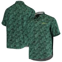 Men's Tommy Bahama Green Oregon Ducks Sport Jungle Shade Camp Button-Up Shirt