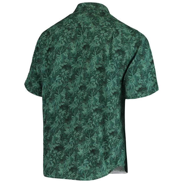 Chemise boutonnée Tommy Bahama Green Oregon Ducks Sport Jungle Shade Camp pour homme