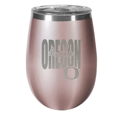 Oregon Ducks 10oz. Rose Gold Wine Tumbler