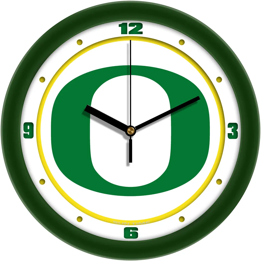 Oregon Ducks 11.5'' Suntime Premium Glass Face Dimension Wall Clock