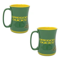 Oregon Ducks 16oz. Sculpted Barista Mug Two-Pack