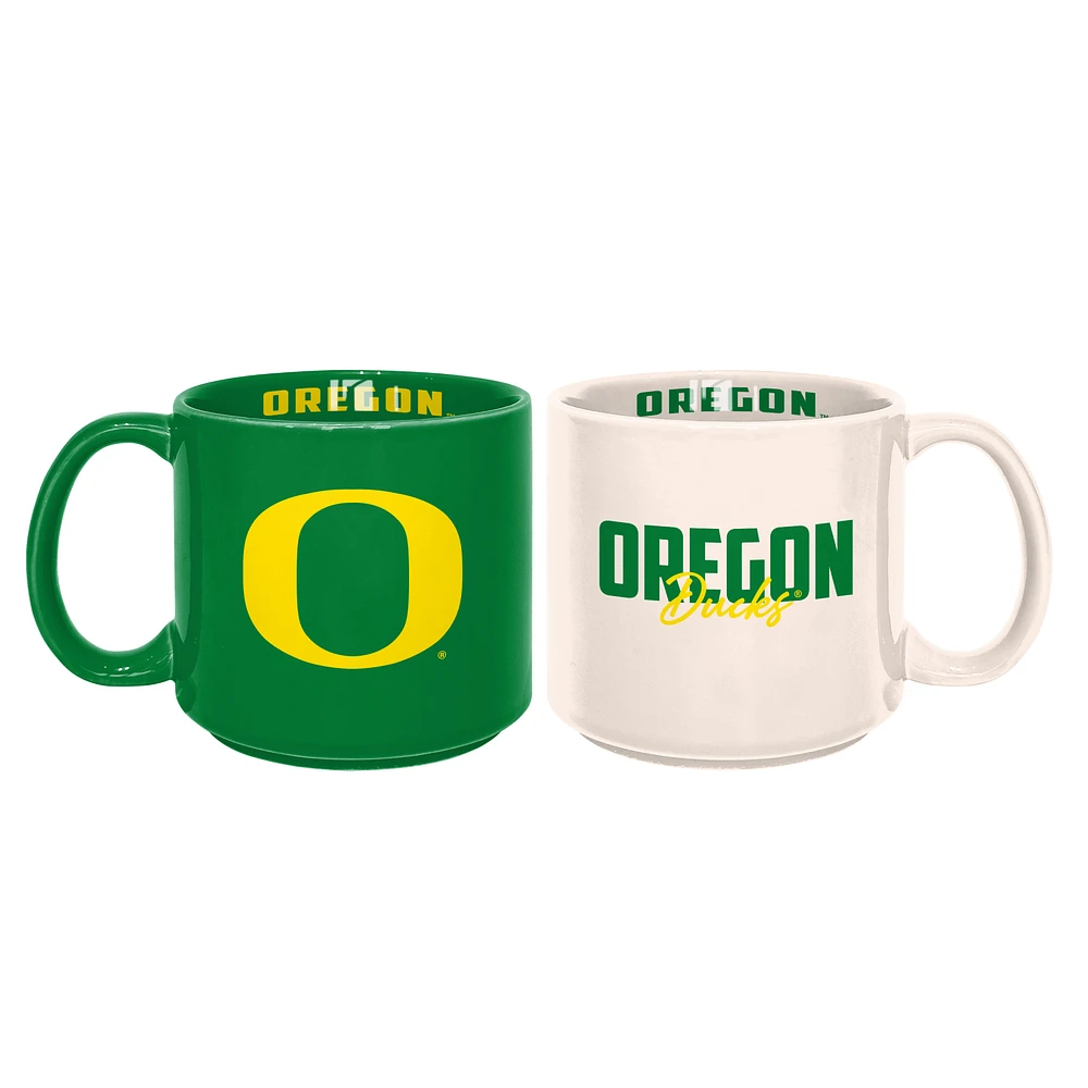 Oregon Ducks 2-Pack 15oz. Stackable Mug Set